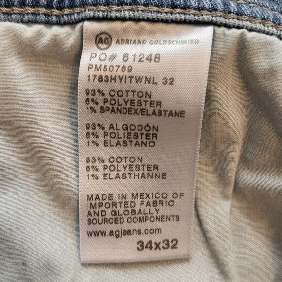 AG Adriano Goldschmied Tellis Modern Slim Fit Jeans Men's Size 34X32 - Picture 7 of 7